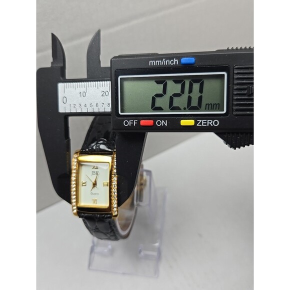 Camrose And Kross JBK Jackie Kennedy Gold Tone Crystal Tank Watch New Battery - Picture 5 of 11